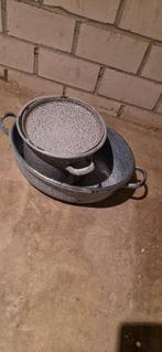 Vintage Emaille Pannen Set, Ophalen, Gebruikt, Onbekend