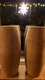 Bloem/sierpotten set - beige 52,5 cm, Tuin en Terras, Bloempotten, Ophalen, Rond, Tuin, Zo goed als nieuw