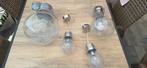Set lampen, Huis en Inrichting, Ophalen, Gebruikt, Glas, Plafondspot of Wandspot