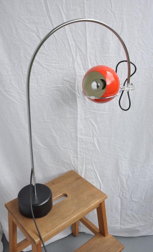 Gepo zeldzaam vintage tafellamp boog lamp bollamp " oranje ", Huis en Inrichting, Lampen | Tafellampen, Zo goed als nieuw, Minder dan 50 cm