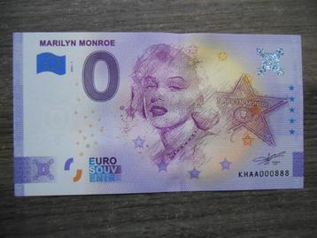 0 eurobiljet Marilyn Monroe euro biljet beschikbaar voor biedingen
