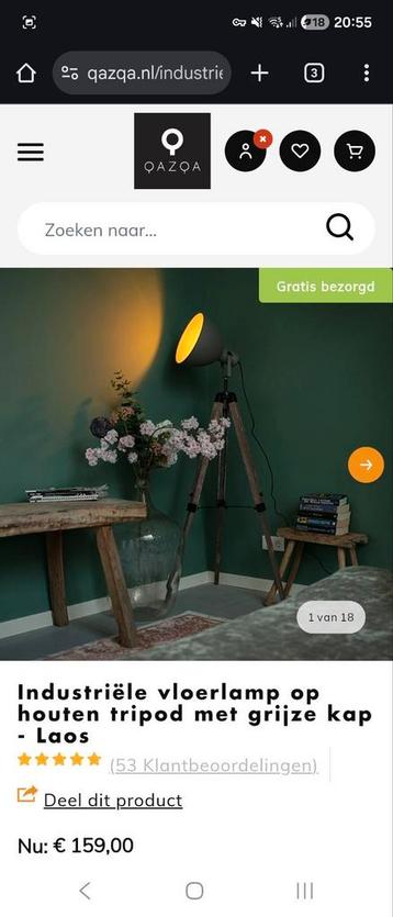 Qazqa Tripod Vloerlamp beschikbaar voor biedingen