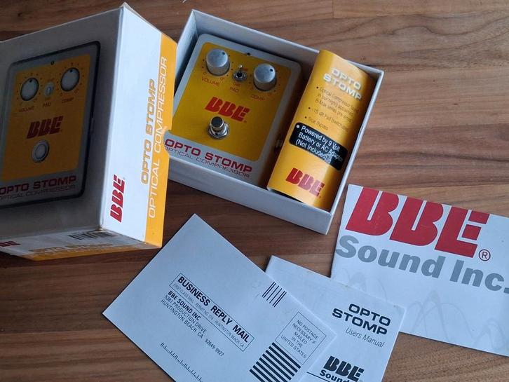 BBE Opto Stomp Optical Compressor Pedaal, Muziek en Instrumenten, Effecten, Zo goed als nieuw, Compressor, Ophalen of Verzenden