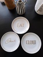 Westwing bordjes porselein wit met goud, Ophalen of Verzenden, Zo goed als nieuw, Bord(en), Overige stijlen