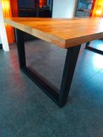 Eettafel Trevor 240x100x78 mangohout, stalen U-poten., Ophalen, Gebruikt, 50 tot 100 cm, Vijf personen of meer