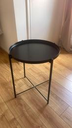 Zwart bijzettafeltje, Ophalen, Minder dan 55 cm, Rond, Zo goed als nieuw