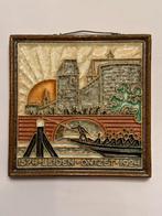 Cloisonne tegel Porceleyne Fles Delft - Leiden ontzet., Antiek en Kunst, Antiek | Wandborden en Tegels, Ophalen of Verzenden