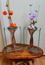 Peri Glass vazen type Elvis Tornado glas stijl Lisa Mori , Ophalen, Gebruikt, Overige kleuren, Glas