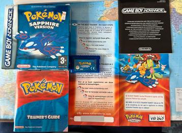 Pokémon Sapphire GBA Compleet in Doos! beschikbaar voor biedingen