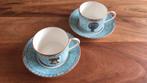 Wedgwood millennium 1997 2 kop en schotels, Ophalen of Verzenden, Zo goed als nieuw, Wedgwood, Kop(pen) en/of Schotel(s)
