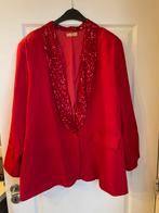 Colbert jasje rood met glitters, Ophalen of Verzenden, Zo goed als nieuw, Maat 42/44 (L), Carnaval