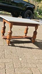 Antieke tafel met marmeren blad, Ophalen of Verzenden