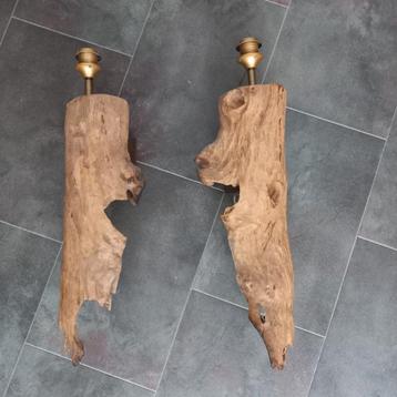 Boomstronk  wandlampen 2 stuks. beschikbaar voor biedingen