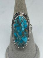 Zilveren Ring met Natuurlijke Turkoois, Ophalen, Blauw, 5646JA, Info@zilverenedelstenen.nl