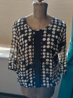 Zwarte blouse met print - Signature 44-46 XL, Zwart, Maat 46/48 (XL) of groter, Ophalen of Verzenden, Signature