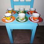 Espresso kopjes met koe, kip en schaap Nobles set 6 stuks, Ophalen, Gebruikt, Overige stijlen, Kop(pen) en/of Schotel(s)