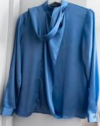 Satijnen Blouse van Massimi Dutti maat 36, Kleding | Dames, Blouses en Tunieken, Blauw, Ophalen of Verzenden, Zo goed als nieuw