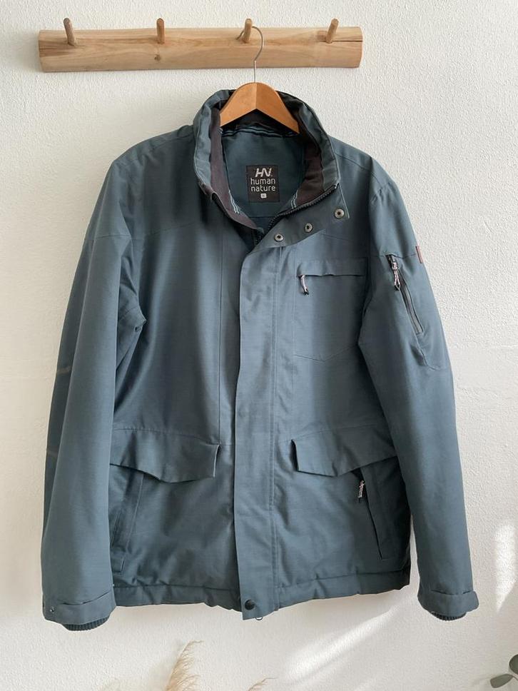 HUMAN NATURE herenjack jas maat L, Kleding | Heren, Jassen | Winter, Gedragen, Maat 52/54 (L), Blauw, Ophalen of Verzenden
