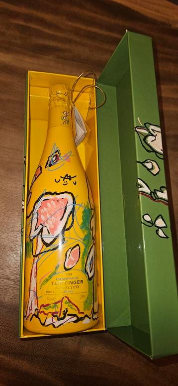 Gesigneerde champagne taittinger collection 1992 beschikbaar voor biedingen