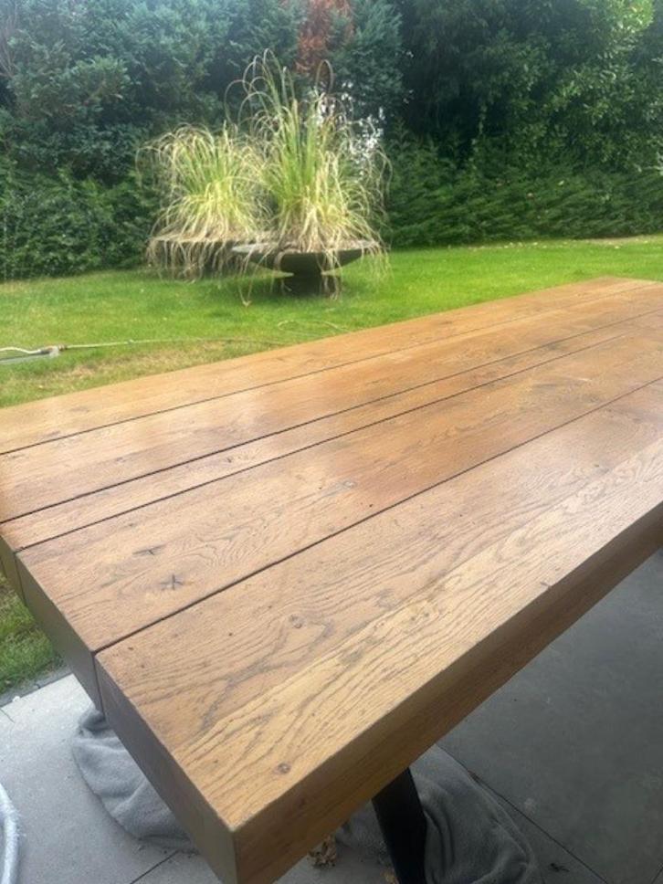 Tuintafel van Roderick Vos, Huis en Inrichting, Tafels | Eettafels, Gebruikt, 100 tot 150 cm, 200 cm of meer, Vijf personen of meer