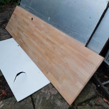Massief eiken houten werkblad keukenblad bureaublad beschikbaar voor biedingen