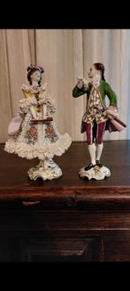 Dresden koppel 18/19e-eeuw Antiek Volkstedt, Antiek en Kunst, Ophalen of Verzenden