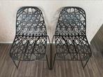 Crassevig design eetkamer stoelen 2stuks, Huis en Inrichting, Stoelen, Ophalen, Kunststof, Twee, Zwart