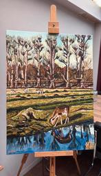 olieverfschilderij 58x78 cm Elswout Overveen, bij Haarlem, Antiek en Kunst, Ophalen