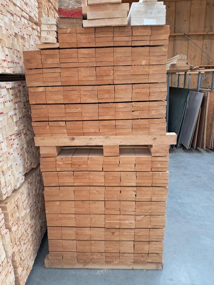 Partij vuren 2,5x12 glad, Tuin en Terras, Terrasdelen en Vlonders, Zo goed als nieuw, Hout, Ophalen