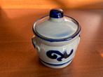 Keramieken keuls Potje met Deksel - Blauw/Grijs, Antiek en Kunst, Ophalen of Verzenden