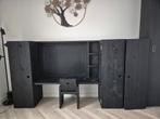 Uniek zwart steigerhout speeltafel met stoel en kasten, Huis en Inrichting, Ophalen, Gebruikt