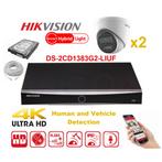 HIKVISION Smart Hybrid G2 Series Kit 2x 8MP PoE Incl 2TB HDD, Nieuw, Buitencamera, Ophalen of Verzenden