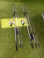 2x nieuwe Mitchell strandhengels + molens, 4.50m 100-250 gr, Ophalen of Verzenden, Nieuw, Complete set