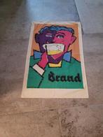 Mooi Brand bier doek, Verzamelen, Biermerken, Ophalen of Verzenden, Zo goed als nieuw, Reclamebord, Plaat of Schild, Brand