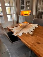 Prachtige Smalle  doorleefde oud grenen tafel 2 m bij 80 br, Ophalen