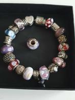Mooie Pandora armband met 23 zilveren bedels van 925 zilver., Verzenden, Zo goed als nieuw, Met bedels of kralen, Zilver