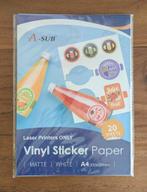 Vinyl sticker papier mat voor Laser printer, Ophalen of Verzenden, Nieuw, Overige typen