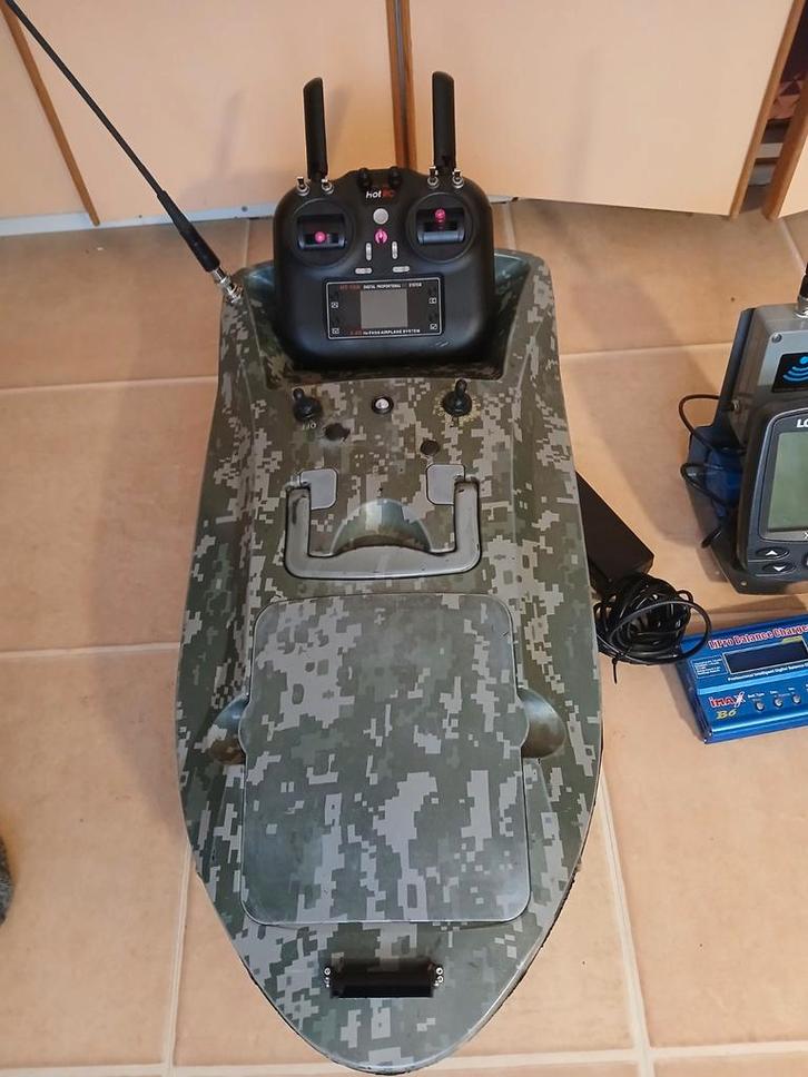 Voerboot Nanotec met Lowrance dieptemeter, Watersport en Boten, Hengelsport | Karpervissen, Gebruikt, Overige typen, Ophalen of Verzenden