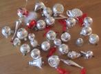partijtje van 29 oude zilveren kerstballen en een piek, Diversen, Kerst, Ophalen of Verzenden, Zo goed als nieuw