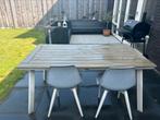 Tuintafel + 6 stoelen, Ophalen, Gebruikt, Rechthoekig, Kunststof