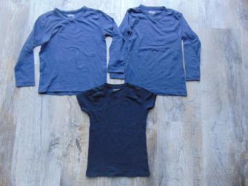 Set 3x T-shirts maat 98 T-shirt lange mouw 2 en 1 korte mouw beschikbaar voor biedingen