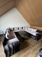 Moderne Marokkaanse Sedari + Tafel (zwart/zilver), Huis en Inrichting, Ophalen, Gebruikt
