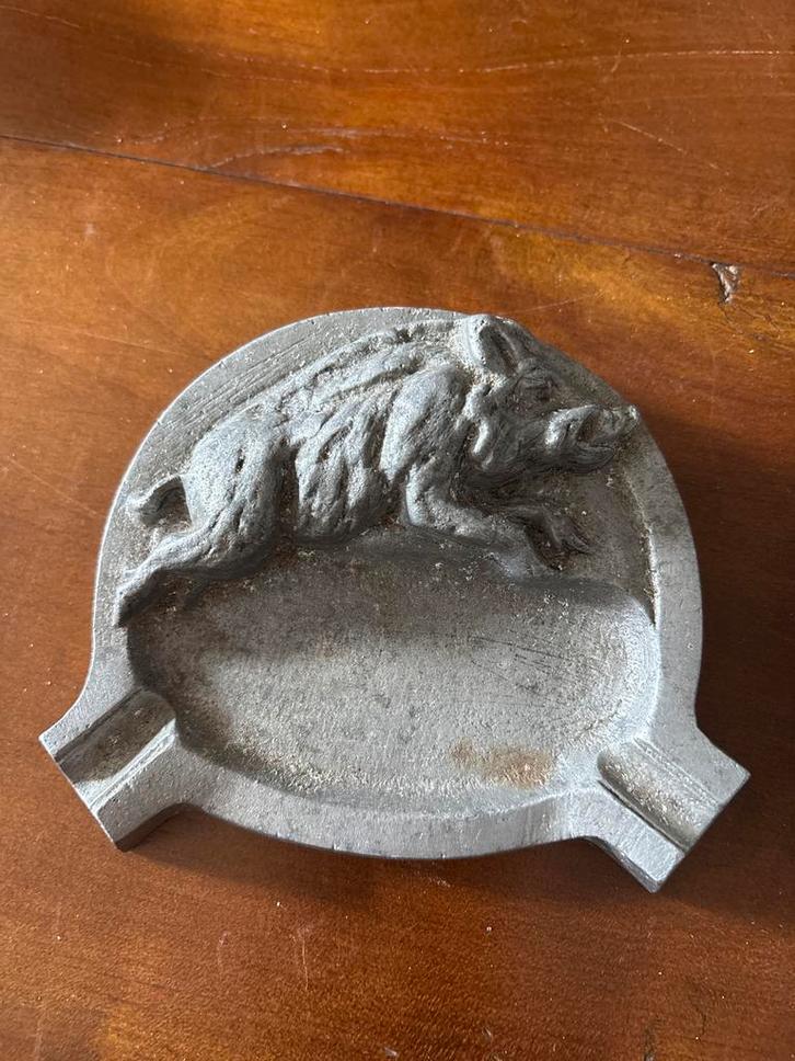 Vintage Asbak met Everzwijn. Jacht, Antiek en Kunst, Antiek | Overige Antiek, Ophalen