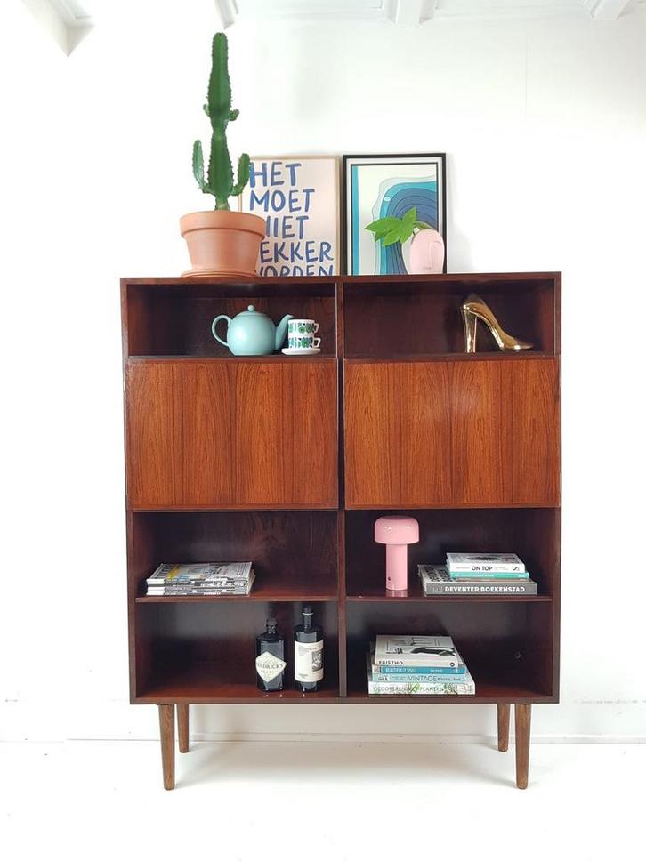 Vintage Deense kast palissander | Oman Jun wandmeubel Deens, Verzamelen, Retro, Huis en Inrichting, Ophalen of Verzenden