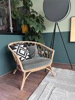 IKEA Stockholm Rotan Stoel met Grijze Kussens, Huis en Inrichting, Fauteuils, Ophalen, Gebruikt, Minder dan 75 cm, Riet of Rotan