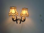 mooie dubbele antieke vintage wandlamp met hoefijzers, Ophalen of Verzenden