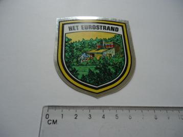 sticker oud EUROSTRAND glansschild retro glans schild vintag beschikbaar voor biedingen