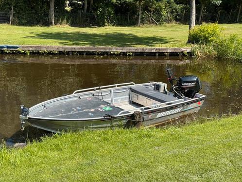 Qwest B380 met 15pk Mercury, Watersport en Boten, Vis- en Consoleboten, Gebruikt, 10 tot 30 pk, 3 tot 6 meter, Benzine, Buitenboordmotor