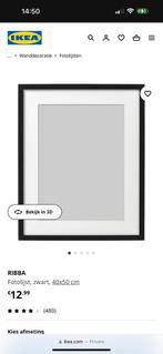 IKEA black frame Ribba Fotolijst, zwart, 40x50 cm, Nieuw, Minder dan 50 cm, 50 tot 75 cm, Ophalen