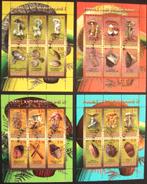 - 588 - 4 Blokken met Fossielen + Paddenstoelen., Postzegels en Munten, Postzegels | Thematische zegels, Verzenden, Gestempeld